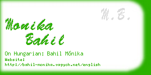 monika bahil business card