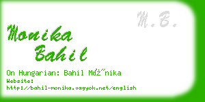 monika bahil business card